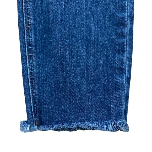 Madewell Skinny Raw Edge Hem Stretchy Overalls Sz. M - Picture 10 of 16